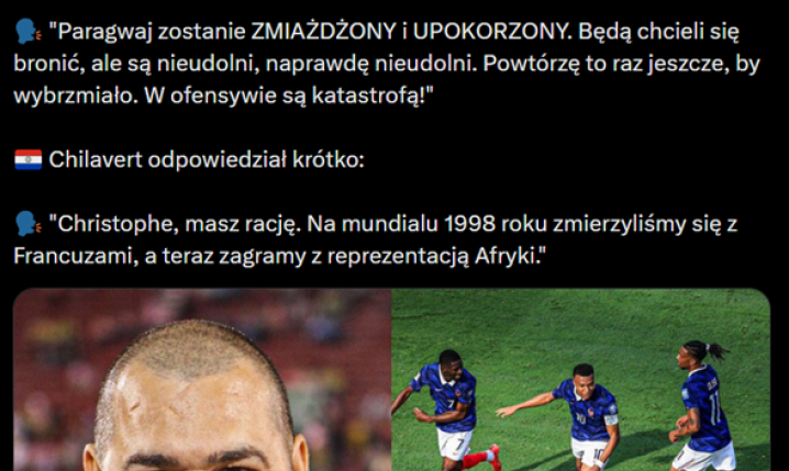 MOCNA ODPOWIEDŹ Chilaverta za zaczepkę ze strony byłego reprezentanta Francji!